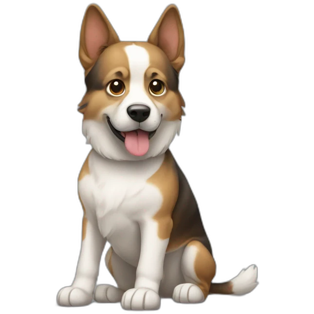 Chien sur chat emoji