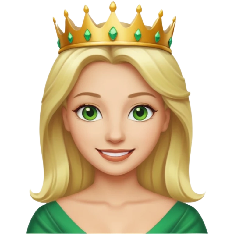 Sexy Queen Green eyes blonde Hair emoji