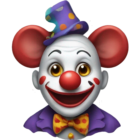 a clown that is a rat emoji