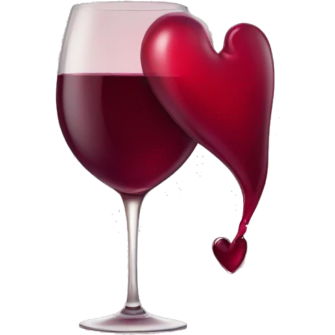 wine heart emoji