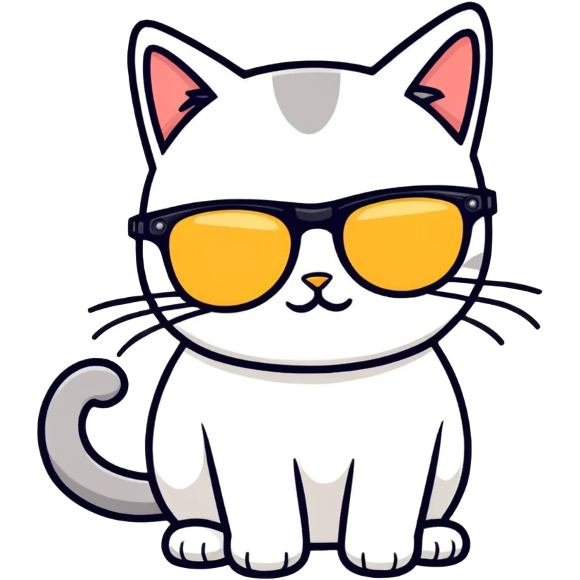 Cat with sunglasses emoji