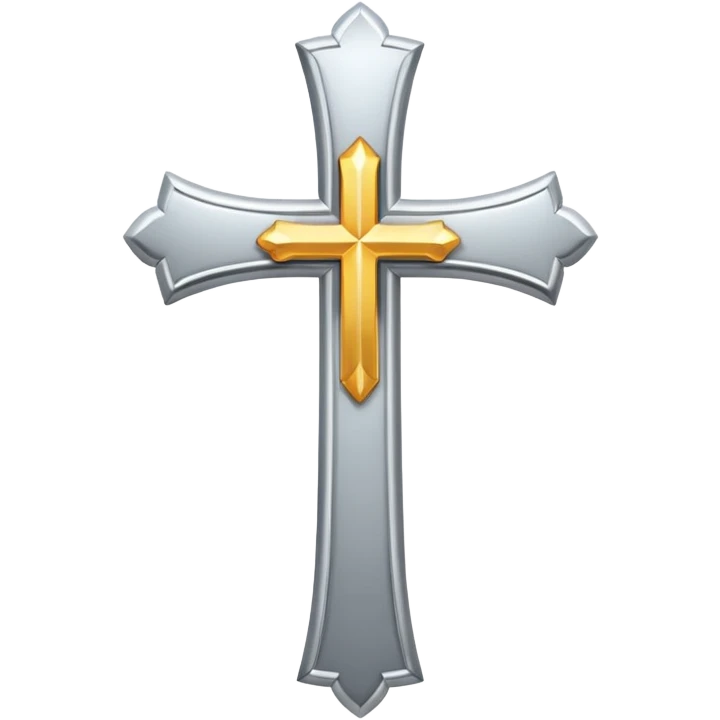 make a Silver Bling Cross emoji