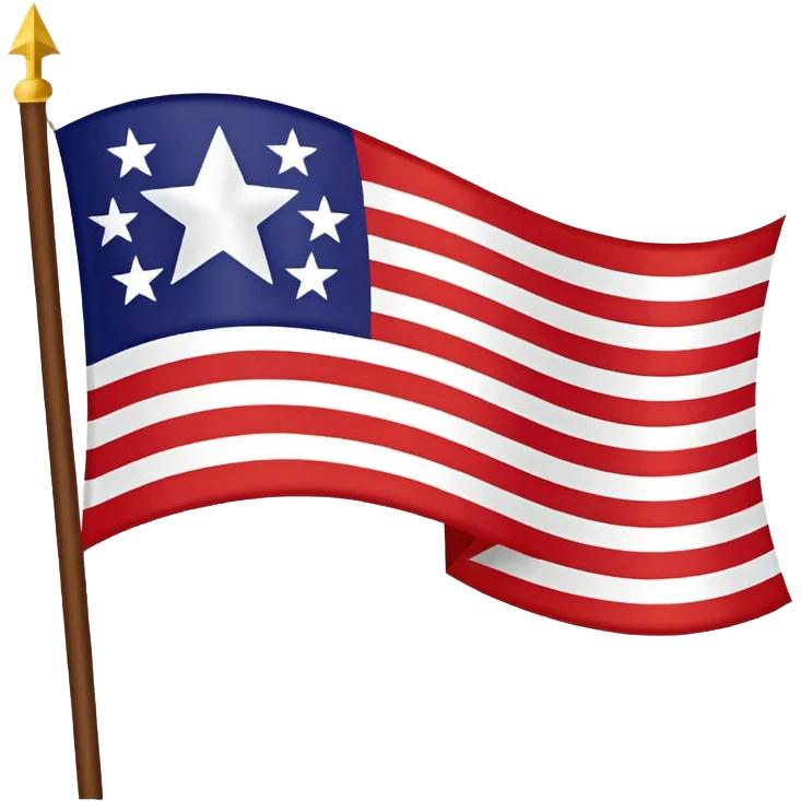 Juneteenth flag stylized with bold colors and a central white star emoji