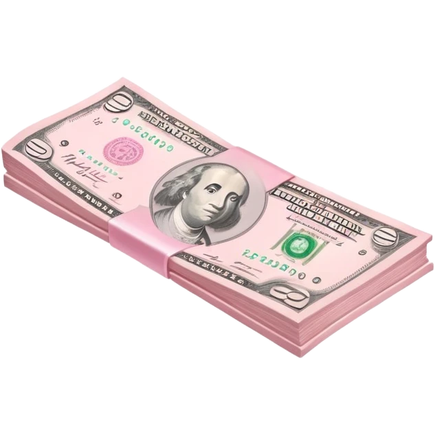 Light pink money emoji