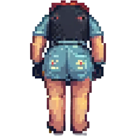 retro simple butt, pixel art style emoji