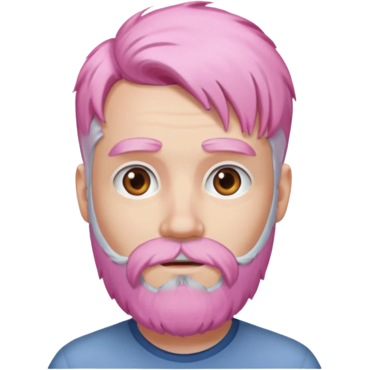 very white bearded pink haired  emoji