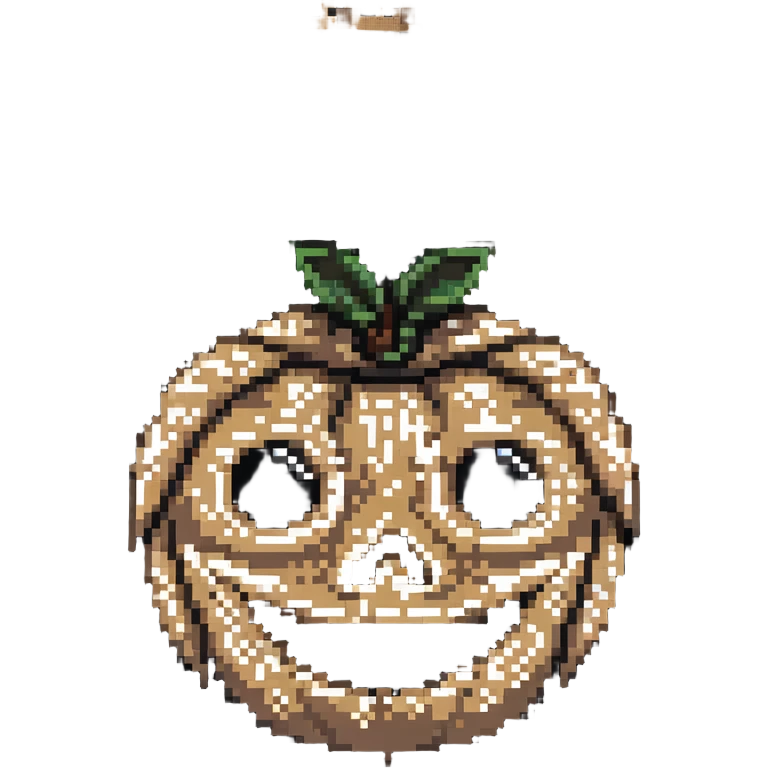 horror sackface with intricate stitching patterns and detailed burlap texture emoji
