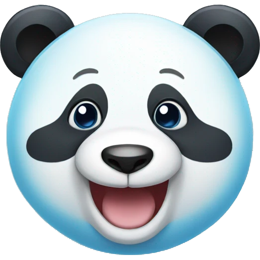 smiling blue panda emoji