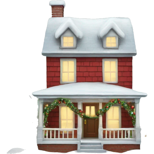 christmas house emoji