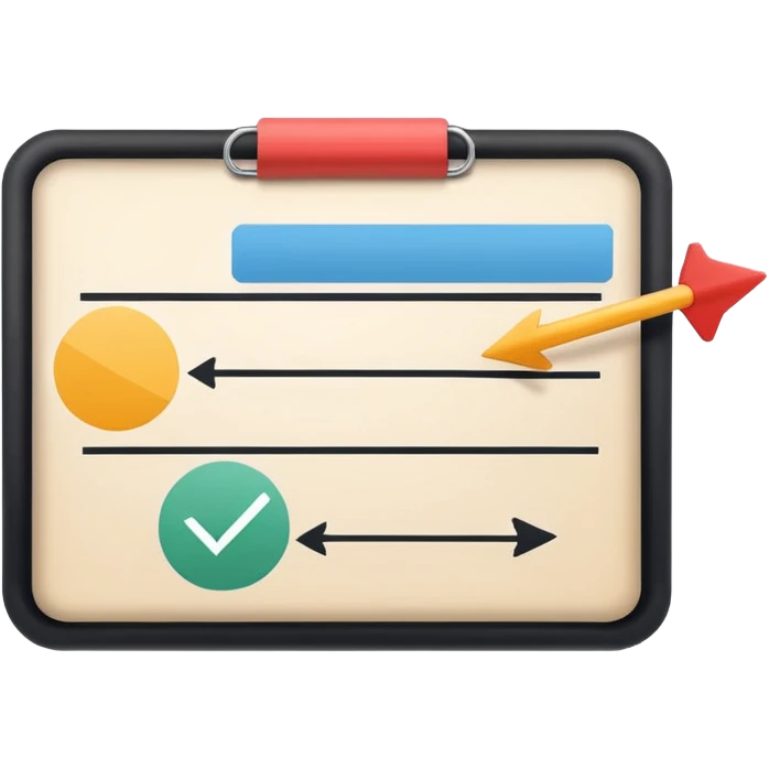 Minimalistic flat vector icon, iOS style, thin black contour on white background. Simple kanban board with circular arrow above it. Clean, no text, no shadows emoji
