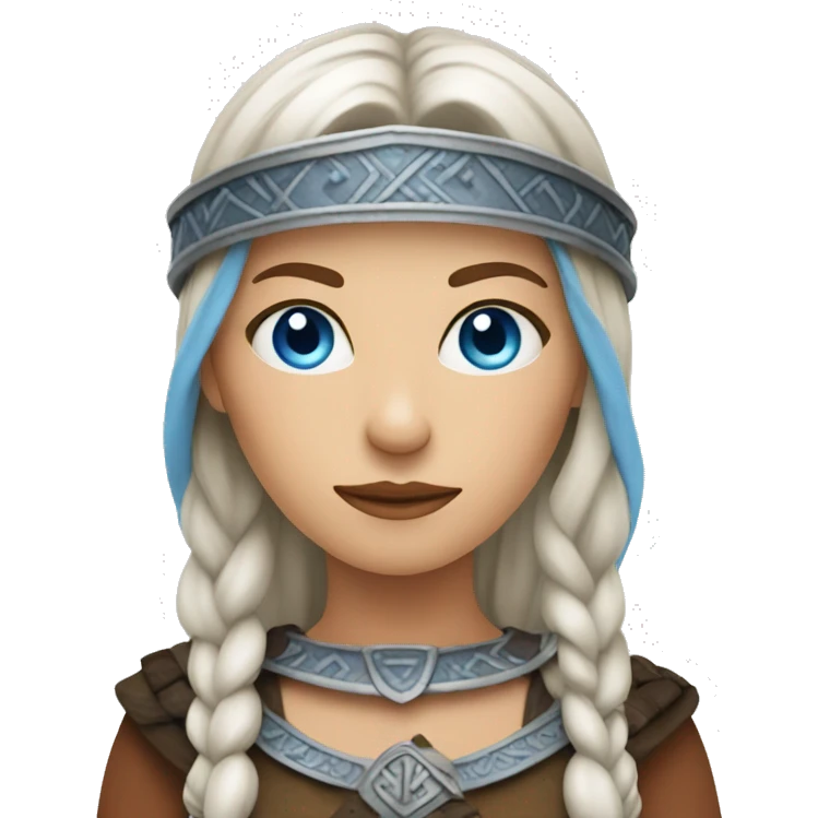 viking woman blue eyes emoji