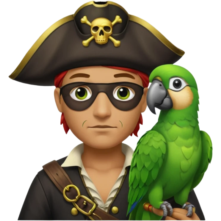 pirate and parrot emoji