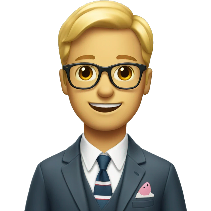 Preppy shark emoji
