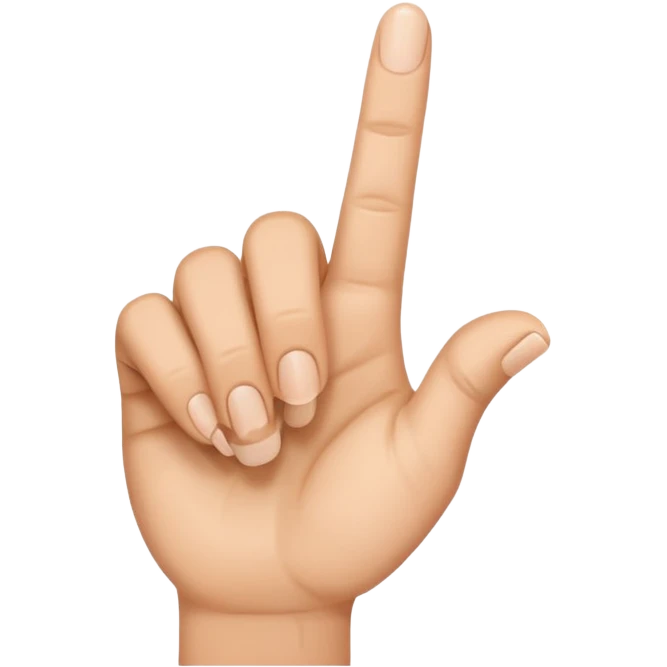 only ONE finger of a hand emoji