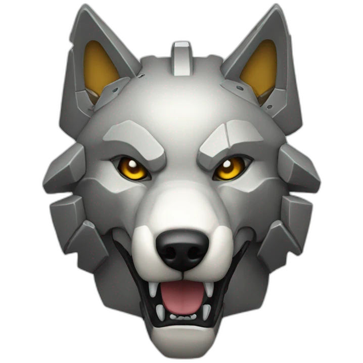 mecha wolf head emoji
