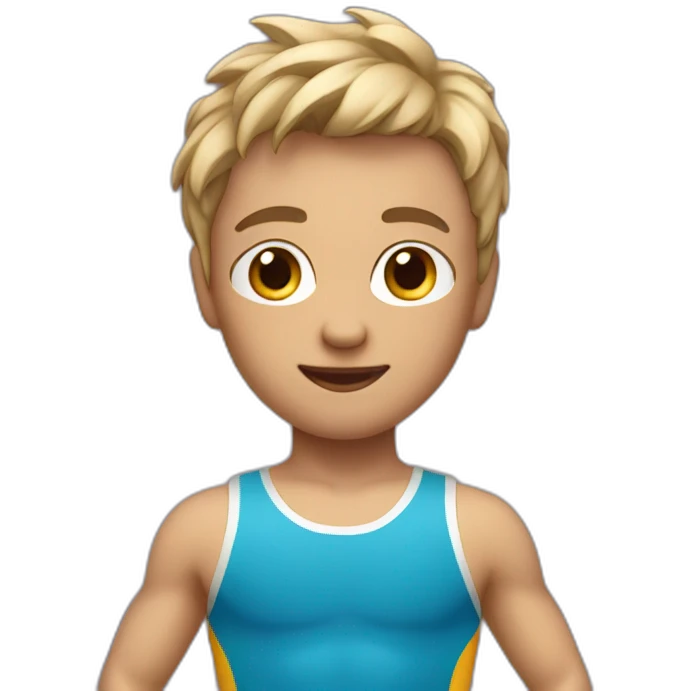 sporty boy in leotard emoji