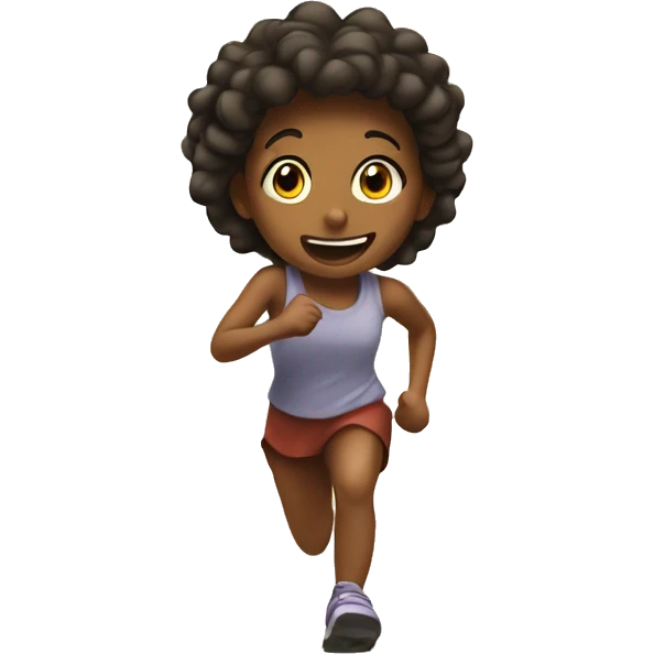 A girl running towards a house emoji