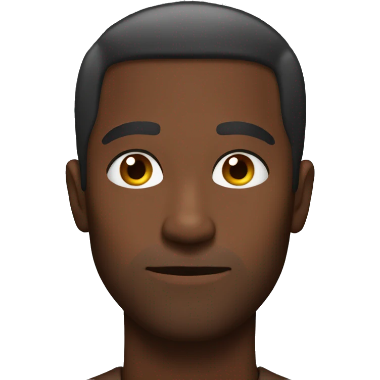 serious brown chocolate man emoji