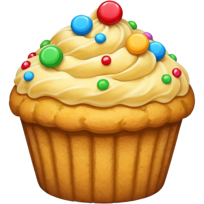 gold muffin candy on top emoji