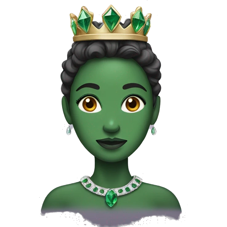  emerald woman with a crown  emoji