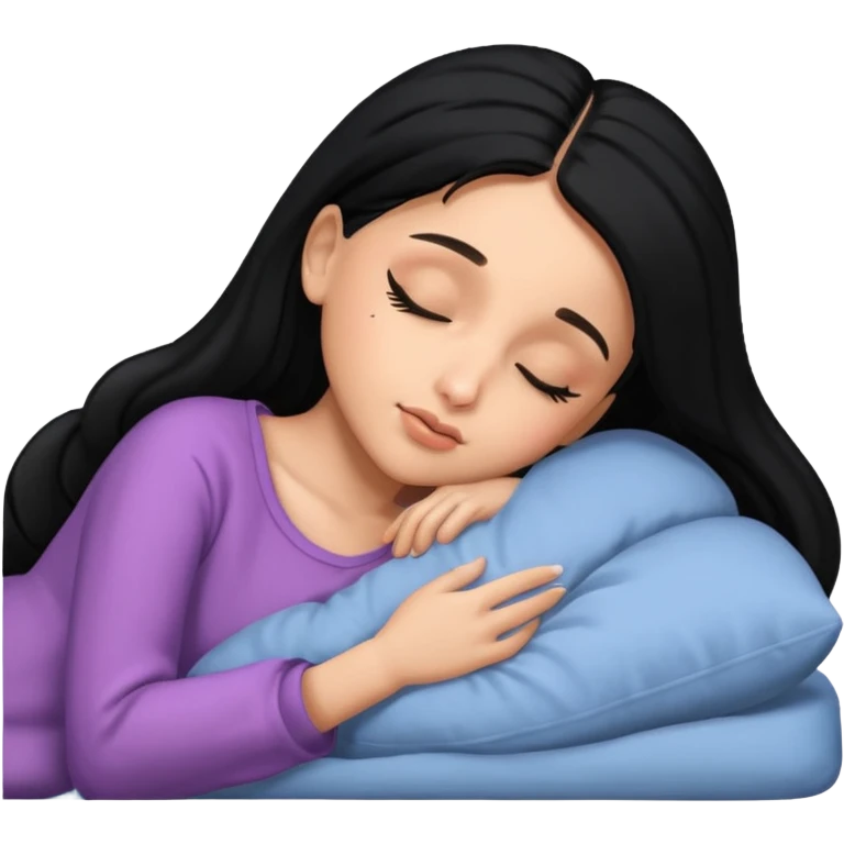 Ariana Grande sleeping with black hair  emoji