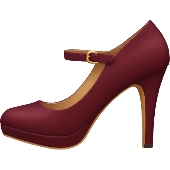 burgundy heels emoji