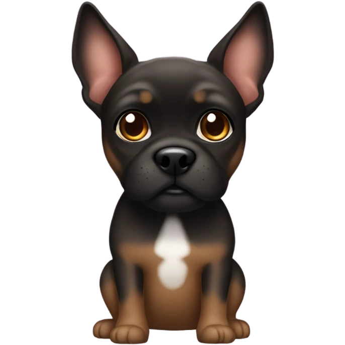 black Petit Brabancon with brown eyes emoji