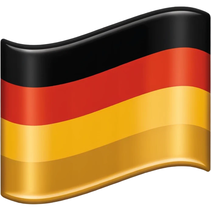 German flag but replace the red for white emoji