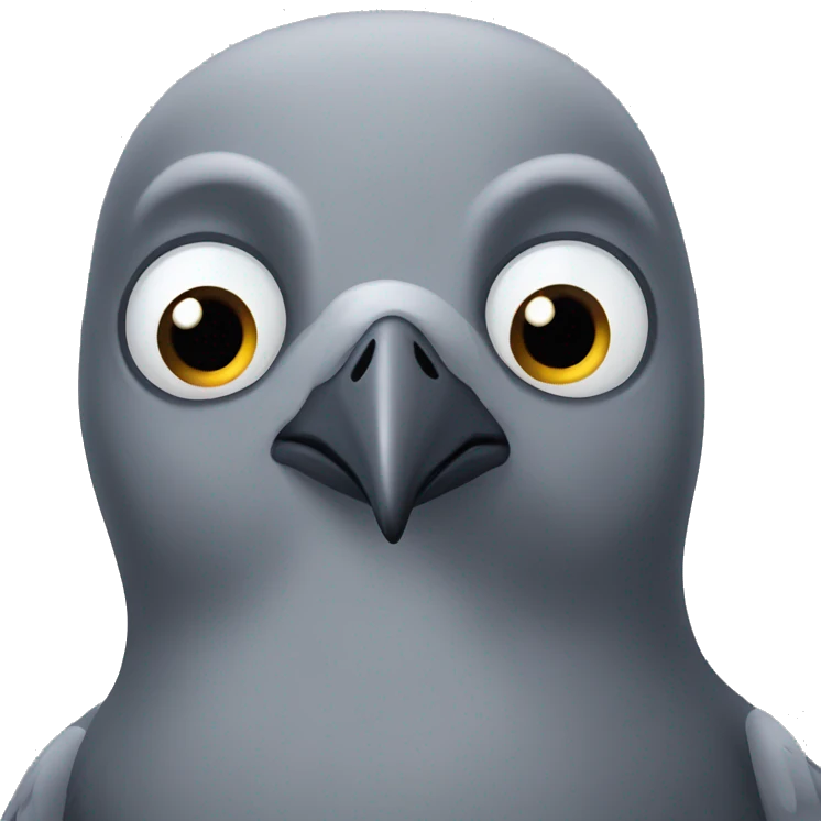 pigeon blank stare emoji