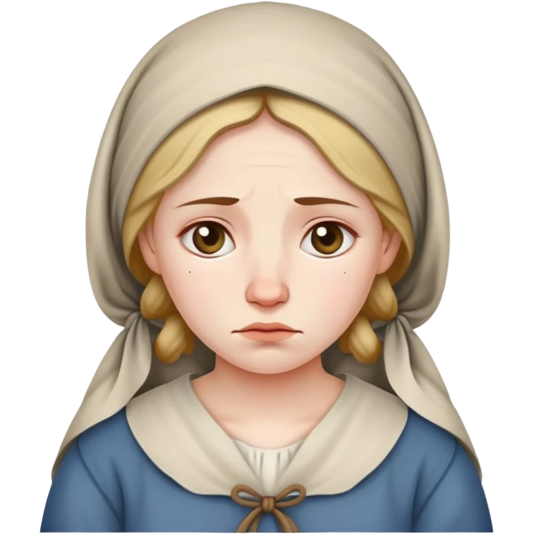 Peasant woman sad emoji