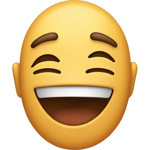 An emoji with a laughing frown emoji
