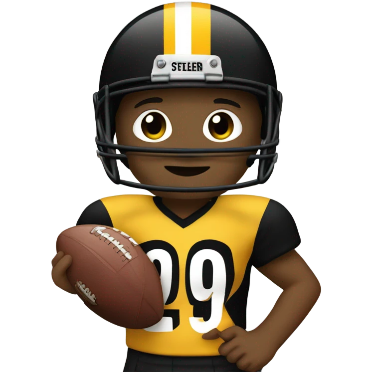 Pittsburgh Steeler with a football emoji