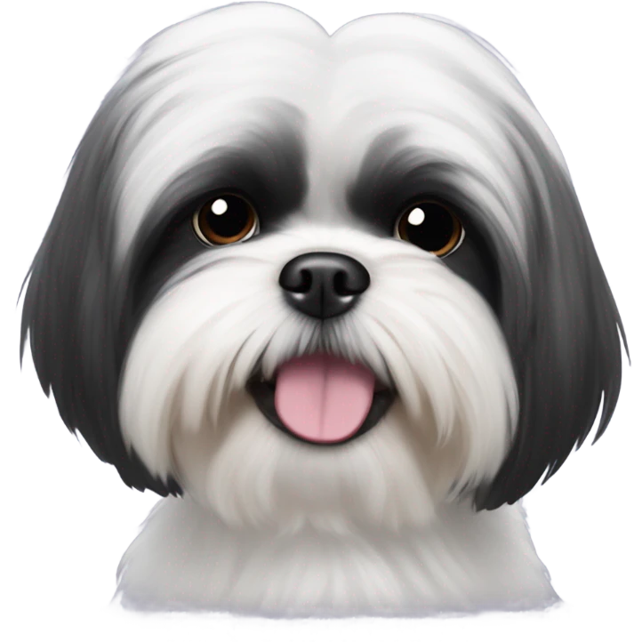 Black shih tzu Maltese with an overbite  emoji