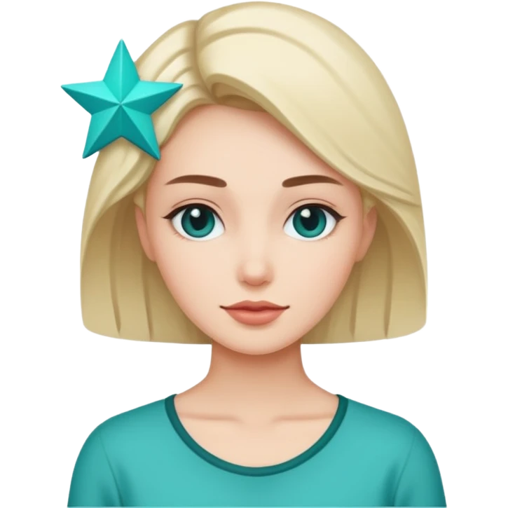 Teal star with alana emoji