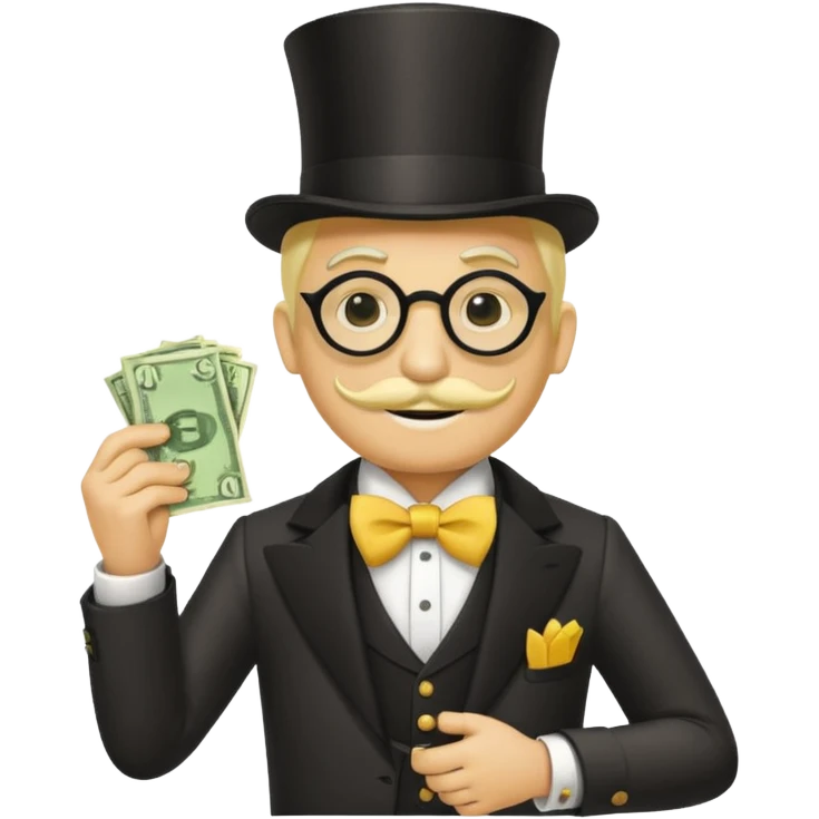 The monopoly fella with a monocle and yellow emoji