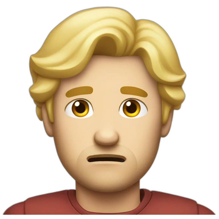 Annoyed blond man emoji