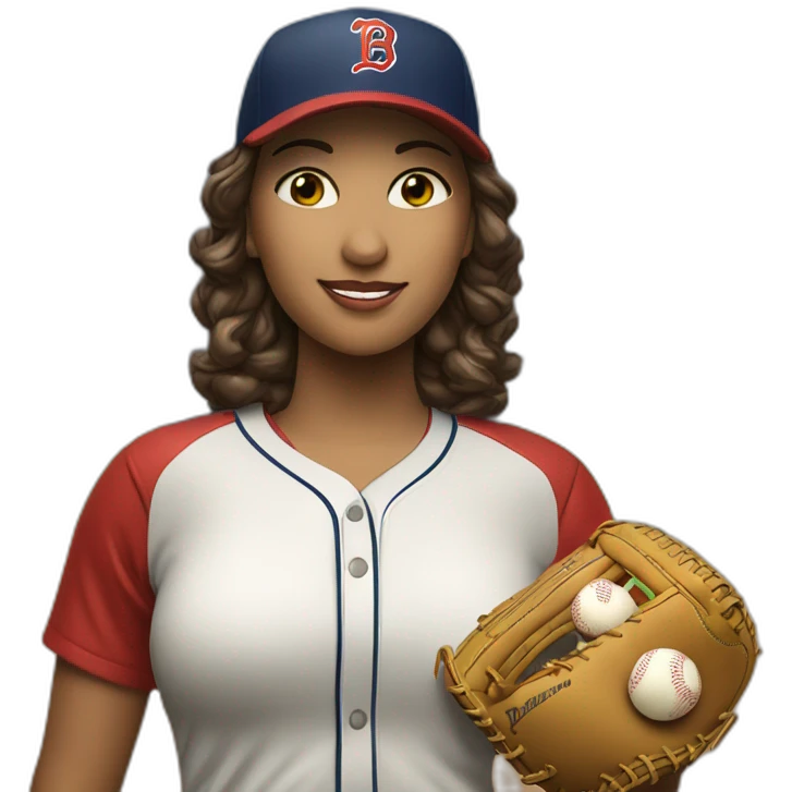 Emoji mujer enojada  con un bate de béisbol emoji