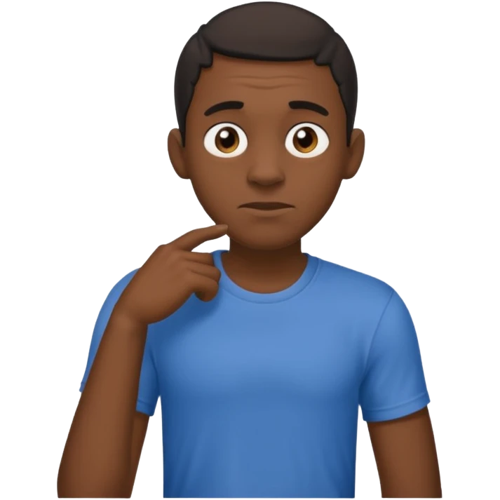 Lanky black guy with hunchback emoji