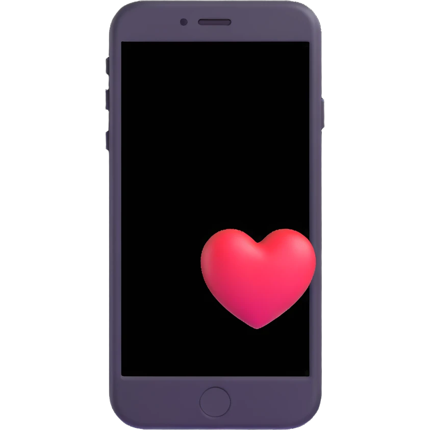 phone with a big heart emoji