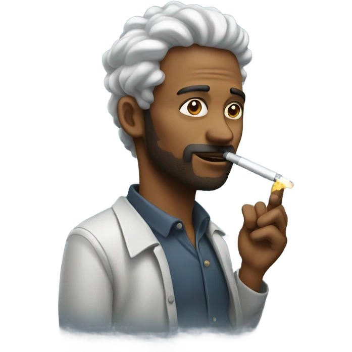 Man with a vape emoji