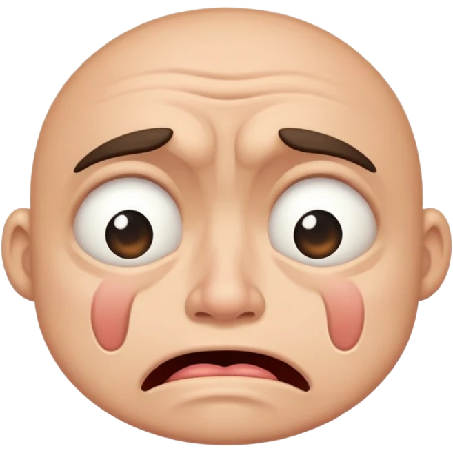 Cry face ugly emoji