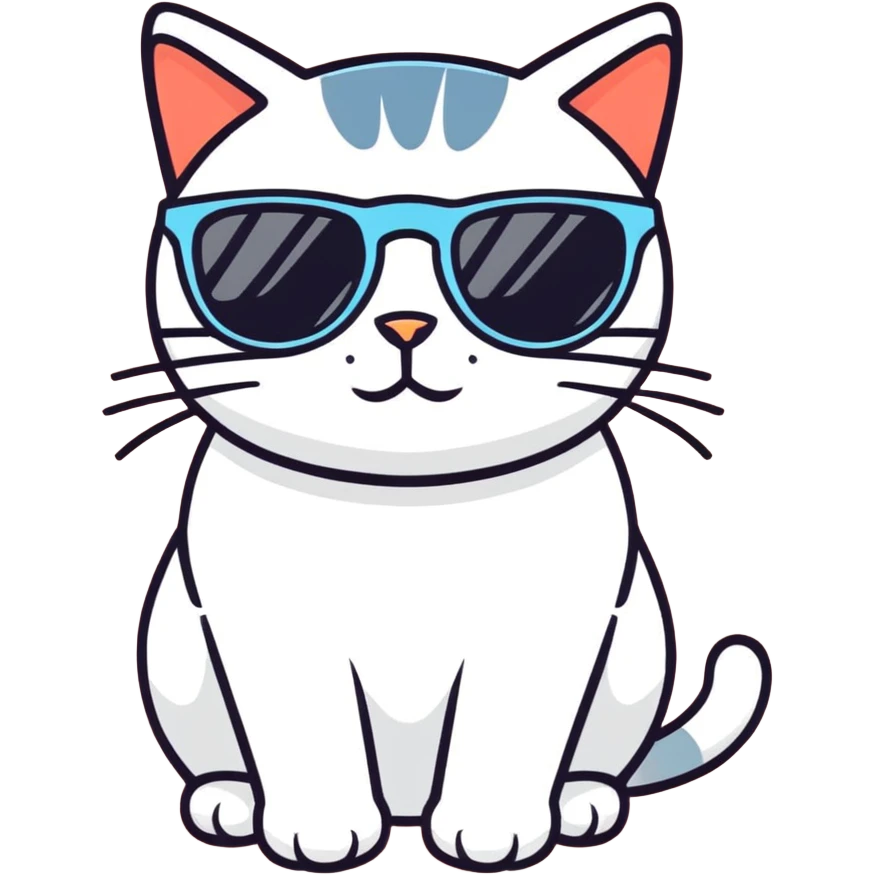 Cat with sunglasses emoji