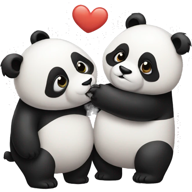 Panda giving kiss emoji