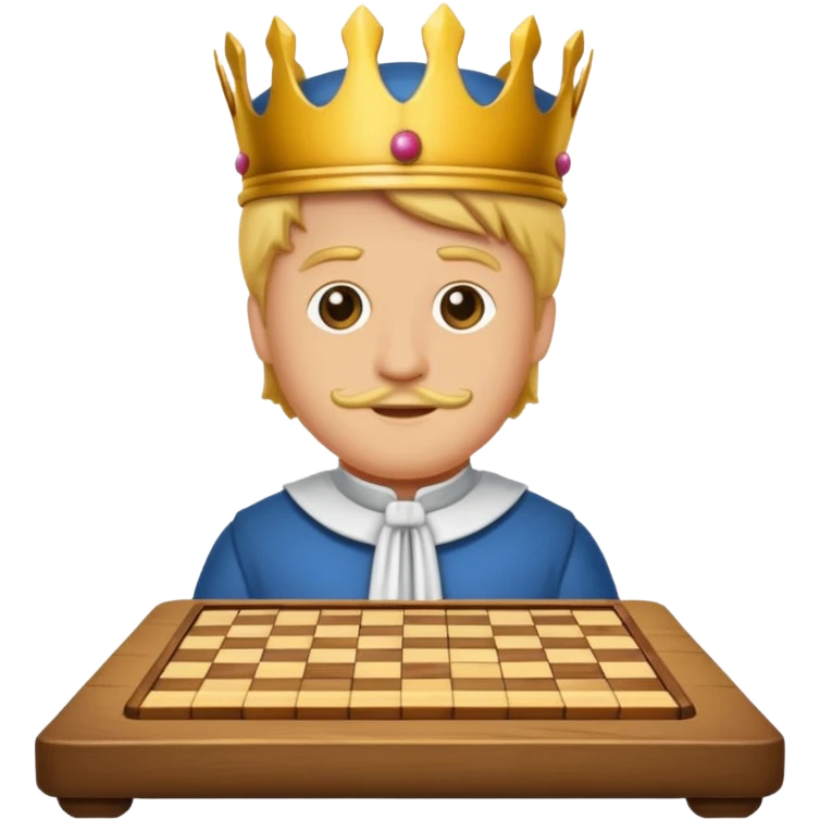 Koning van schaken geef het in de officiële form als die van de spel emoji