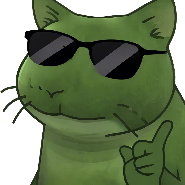 Cat with sunglasses emoji
