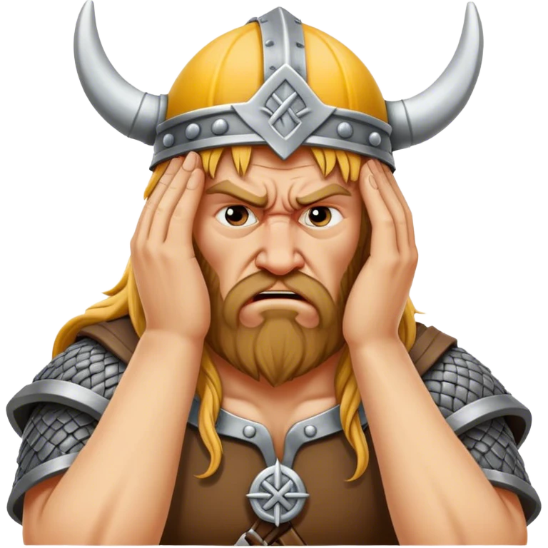 danish viking facepalm realistic emoji