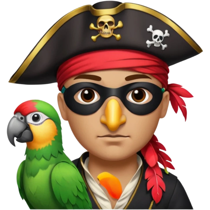 pirate and parrot emoji