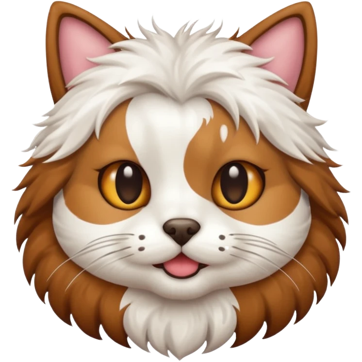 cat fused with dog emoji