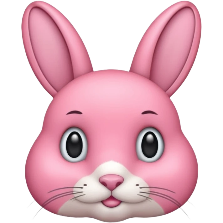 Conejo rosado solo cara  emoji