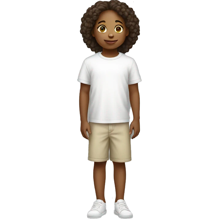 full length child white emoji